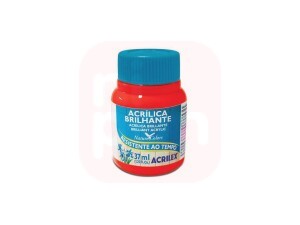 Tinta Acrílica Brilhante 37ml Vermelho Fogo 507 - Acrilex