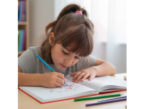 Caderno Quadriculado 1X1 48 Folhas - Vermelho